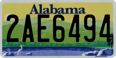 AL license plate 2AE6494