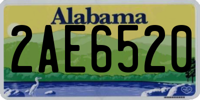 AL license plate 2AE6520