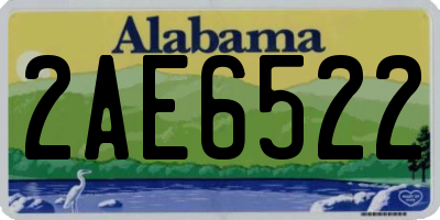 AL license plate 2AE6522