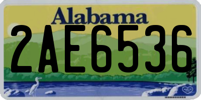 AL license plate 2AE6536