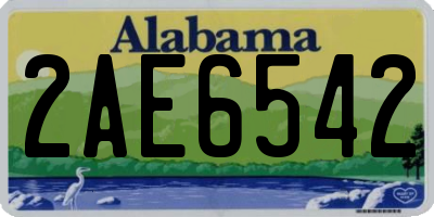 AL license plate 2AE6542