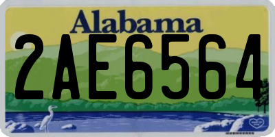 AL license plate 2AE6564