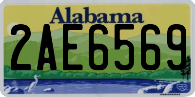 AL license plate 2AE6569