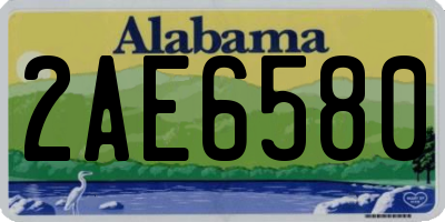 AL license plate 2AE6580