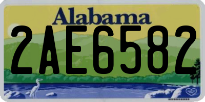 AL license plate 2AE6582