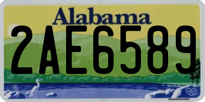 AL license plate 2AE6589