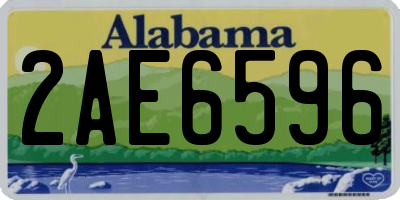 AL license plate 2AE6596