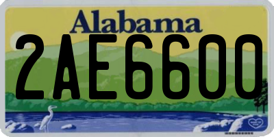 AL license plate 2AE6600