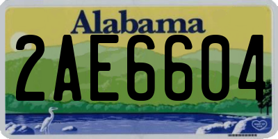 AL license plate 2AE6604