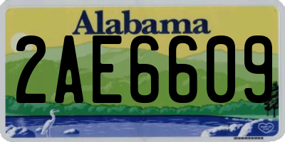 AL license plate 2AE6609
