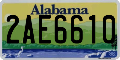 AL license plate 2AE6610