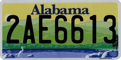 AL license plate 2AE6613