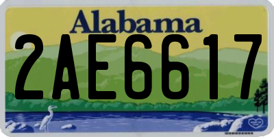 AL license plate 2AE6617