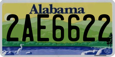 AL license plate 2AE6622