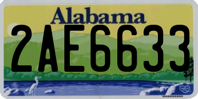 AL license plate 2AE6633