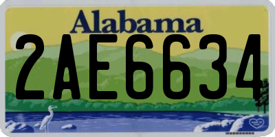 AL license plate 2AE6634
