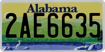 AL license plate 2AE6635