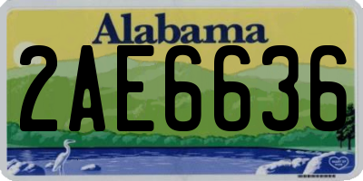AL license plate 2AE6636
