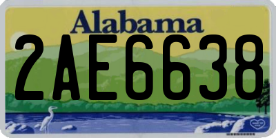 AL license plate 2AE6638