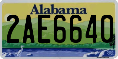AL license plate 2AE6640