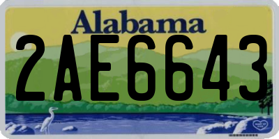 AL license plate 2AE6643