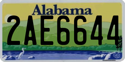 AL license plate 2AE6644