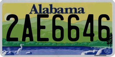 AL license plate 2AE6646