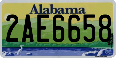 AL license plate 2AE6658