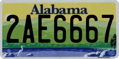 AL license plate 2AE6667
