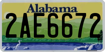 AL license plate 2AE6672