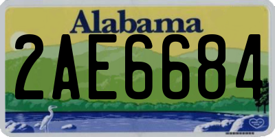 AL license plate 2AE6684