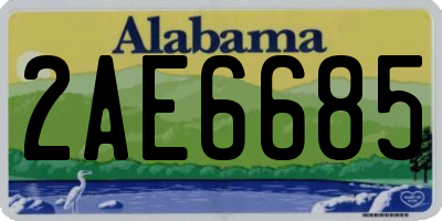 AL license plate 2AE6685