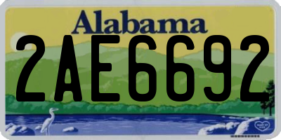 AL license plate 2AE6692