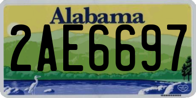 AL license plate 2AE6697