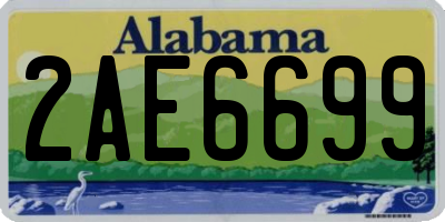 AL license plate 2AE6699