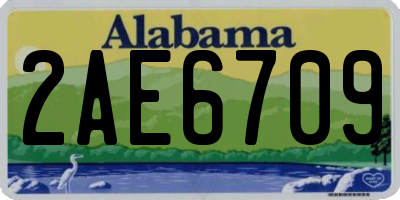 AL license plate 2AE6709