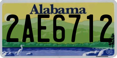 AL license plate 2AE6712