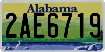 AL license plate 2AE6719