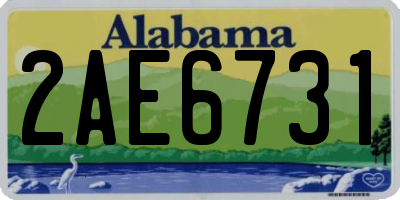 AL license plate 2AE6731