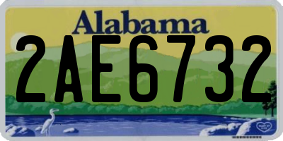 AL license plate 2AE6732