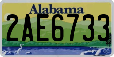 AL license plate 2AE6733