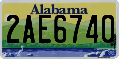 AL license plate 2AE6740