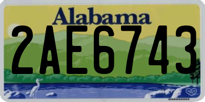 AL license plate 2AE6743