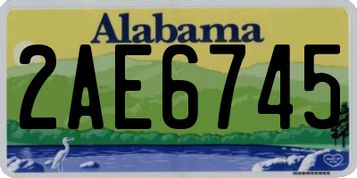 AL license plate 2AE6745