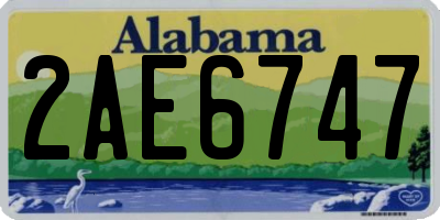 AL license plate 2AE6747