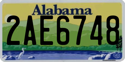 AL license plate 2AE6748