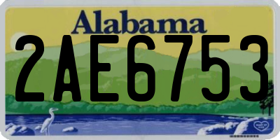 AL license plate 2AE6753