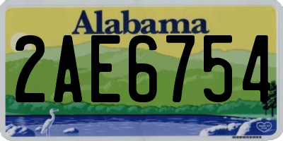 AL license plate 2AE6754