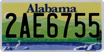 AL license plate 2AE6755