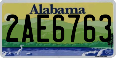 AL license plate 2AE6763